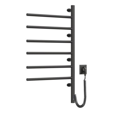 Vertaduro - Elektrischer drehbarer Handtuchwärmer mit Thermostat ARA 105W/230V 82x49 cm IP44 schwarz