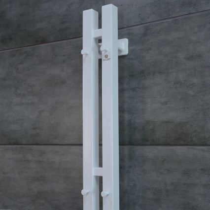 Vertaduro - Elektrischer Handtuchwärmer mit Thermostat VEO 106W/230V 150x9 cm IP44 weiß rechts