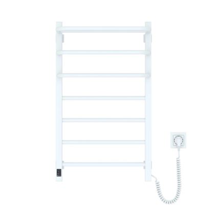 Vertaduro - Sèche-serviettes électrique avec thermostat DOR 155W/230V 80x48 cm IP44 blanc, côté droit