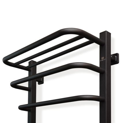 Vertaduro - Scaldasalviette elettrico con termostato DOR 155W/230V 80x48 cm IP44 nero lato sinistro