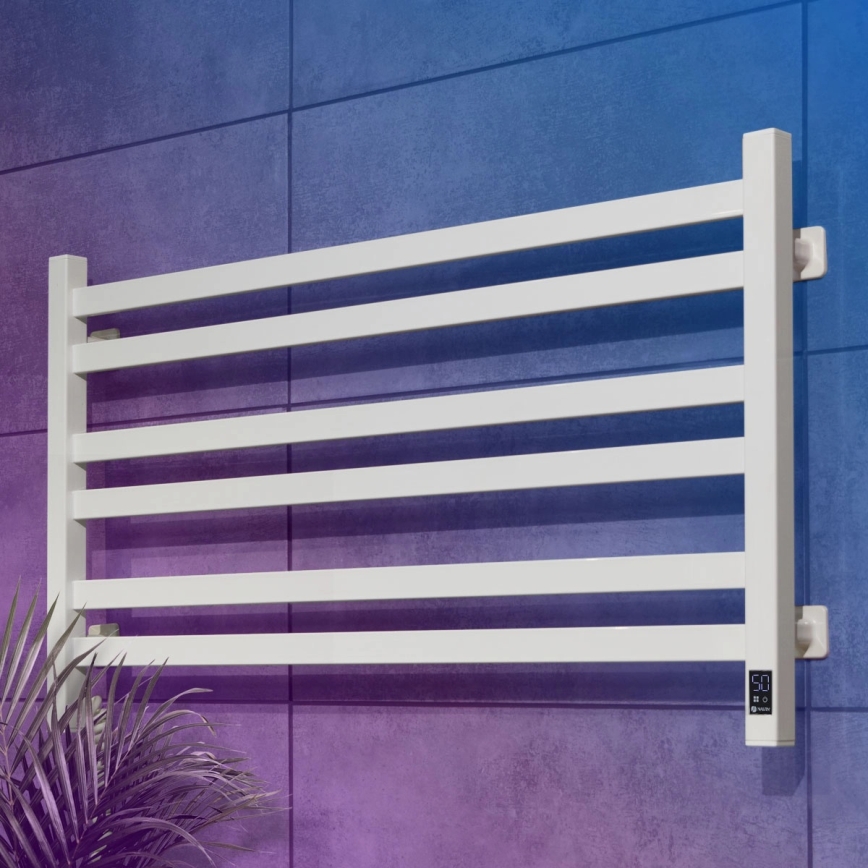 Vertaduro - Scaldasalviette elettrico con termostato AVA 181W/230V 50x90 cm IP44 bianco sinistro