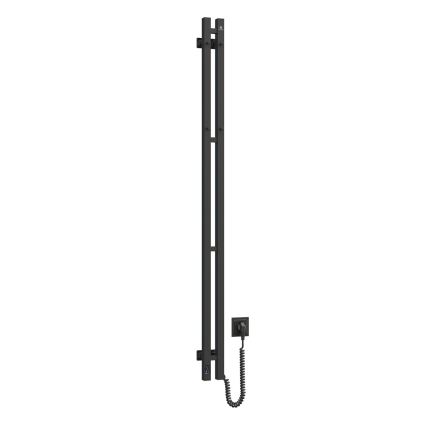 Vertaduro - Scaldasalviette elettrico con termostato VEO 106W/230V 150x9 cm IP44 nero destro