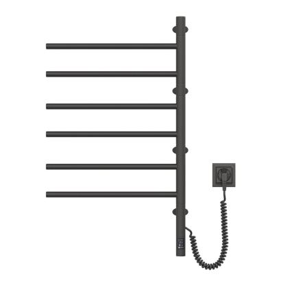 Vertaduro - Scaldasalviette elettrico girevole con termostato ARA 105W/230V 82x49 cm IP44 nero