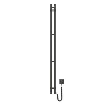 Vertaduro - Chauffe-serviettes électrique avec thermostat VEO 106W/230V 150x9 cm IP44 noir, côté droit