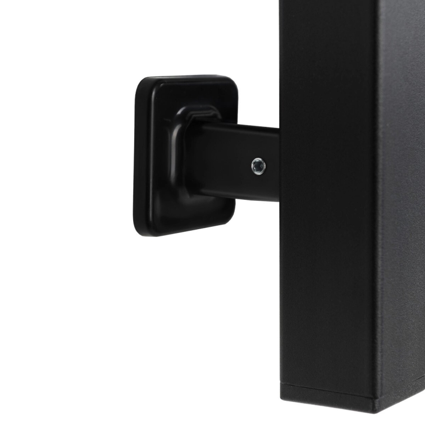 Vertaduro - Sèche-serviettes électrique avec thermostat VEO 70W/230V 120x9 cm IP44, noir, côté droit