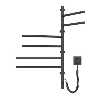Vertaduro - Sèche-serviettes électrique pivotant avec thermostat ARA 105W/230V 82x49 cm IP44 noir