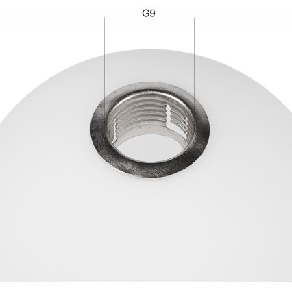 Vetro di ricambio per lampadario ASTRO G9 diametro 10 cm