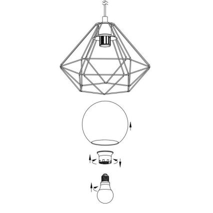 Vetro di ricambio per lampadario e lampada da tavolo Eglo Vernham