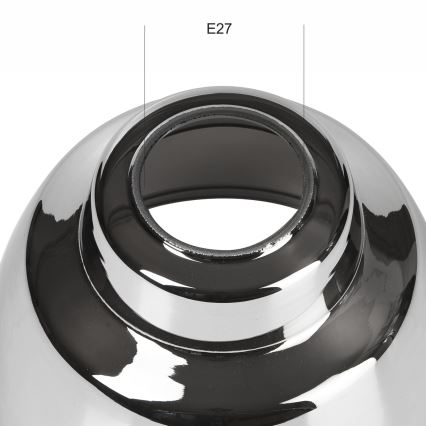 Vetro di ricambio per lampadario MARIO E27 diametro 16 cm cromo lucido