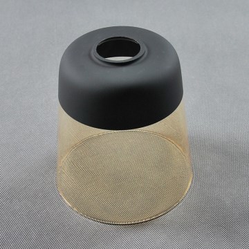 Vetro di ricambio per lampadario AMBER E27, Ø 15,5 cm, nero/fumé beige