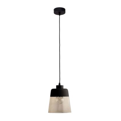 Vetro di ricambio per lampadario AMBER E27, Ø 15,5 cm, nero/fumé beige