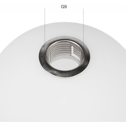 Vetro di ricambio per lampadario ASTRO, ANTONIO G9 diam. 12 cm