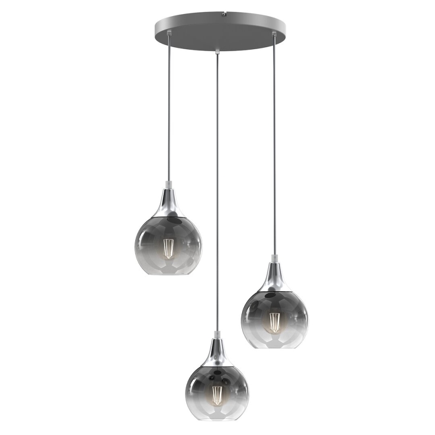Vetro di ricambio per lampadario e applique MONTE E27 diametro 15 cm fumé