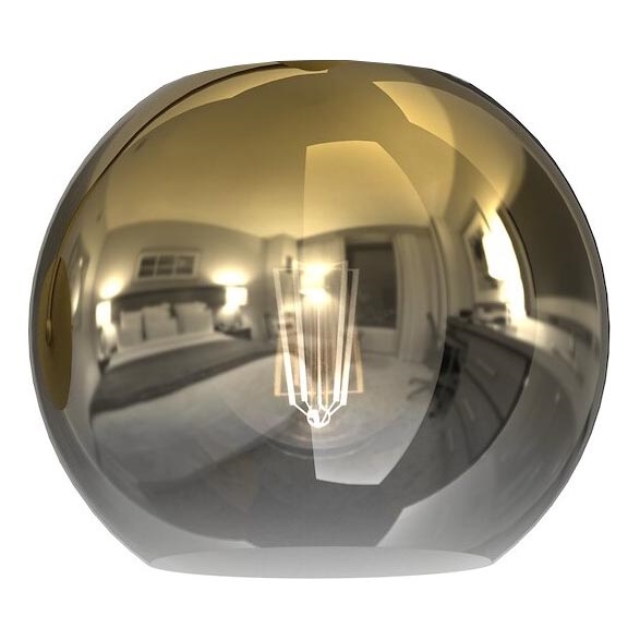 Vetro di ricambio per lampadario e applique MONTE E27 diametro 15 cm oro/fumé