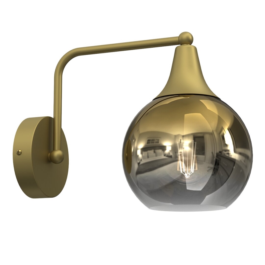 Vetro di ricambio per lampadario e applique MONTE E27 diametro 15 cm oro/fumé