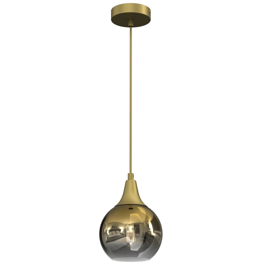 Vetro di ricambio per lampadario e applique MONTE E27 diametro 15 cm oro/fumé