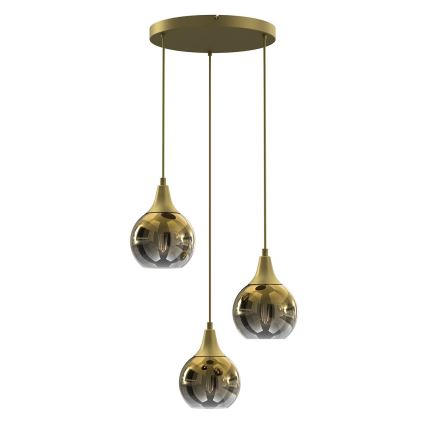 Vetro di ricambio per lampadario e applique MONTE E27 diametro 15 cm oro/fumé