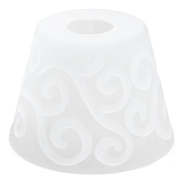 Vetro di ricambio per lampadario E27 diametro 15 cm bianco