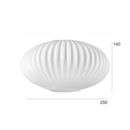 Vetro di ricambio per lampadario HARMA E27 14x25 cm bianco