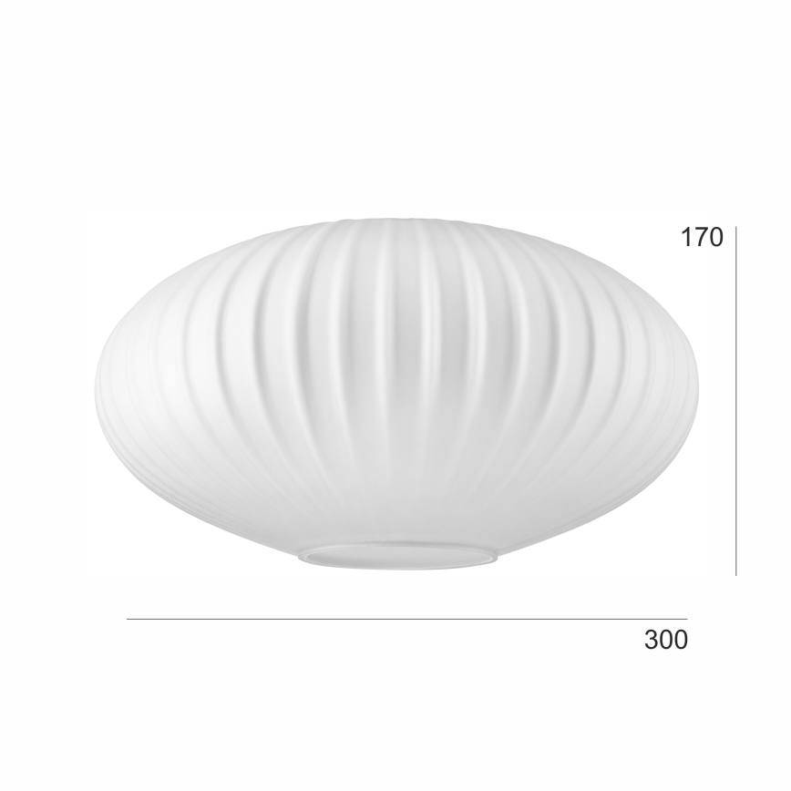 Vetro di ricambio per lampadario HARMA E27 17x30 cm bianco