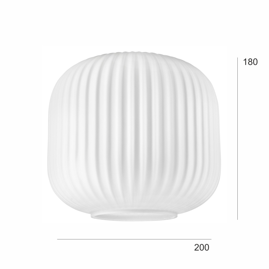Vetro di ricambio per lampadario HARMA E27 18x20 cm bianco