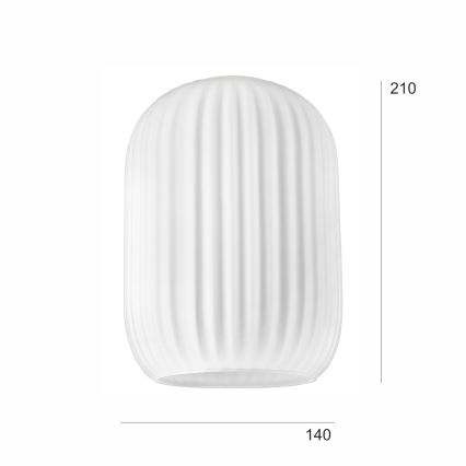 Vetro di ricambio per lampadario HARMA E27 21x14 cm bianco