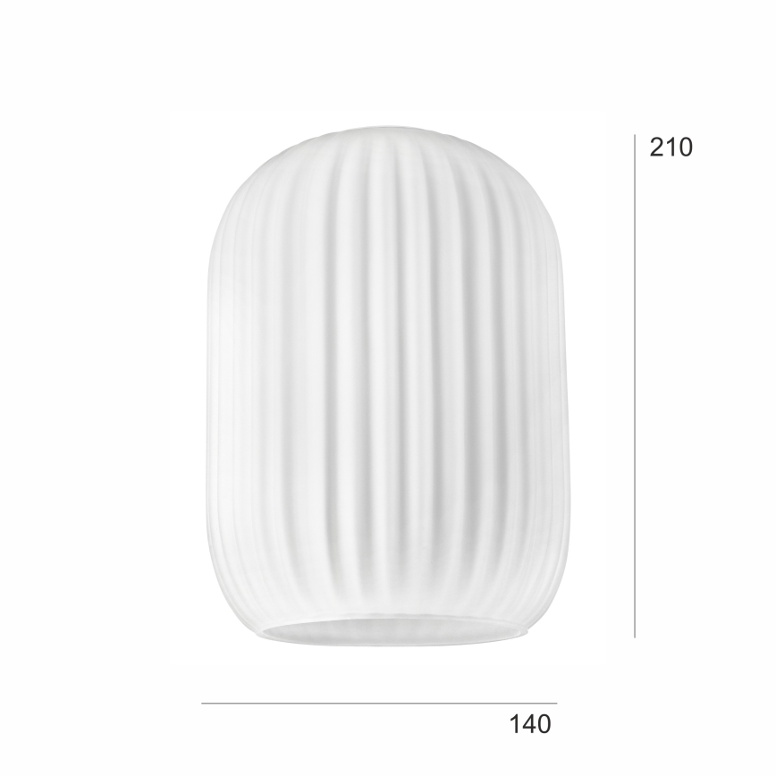 Vetro di ricambio per lampadario HARMA E27 21x14 cm bianco