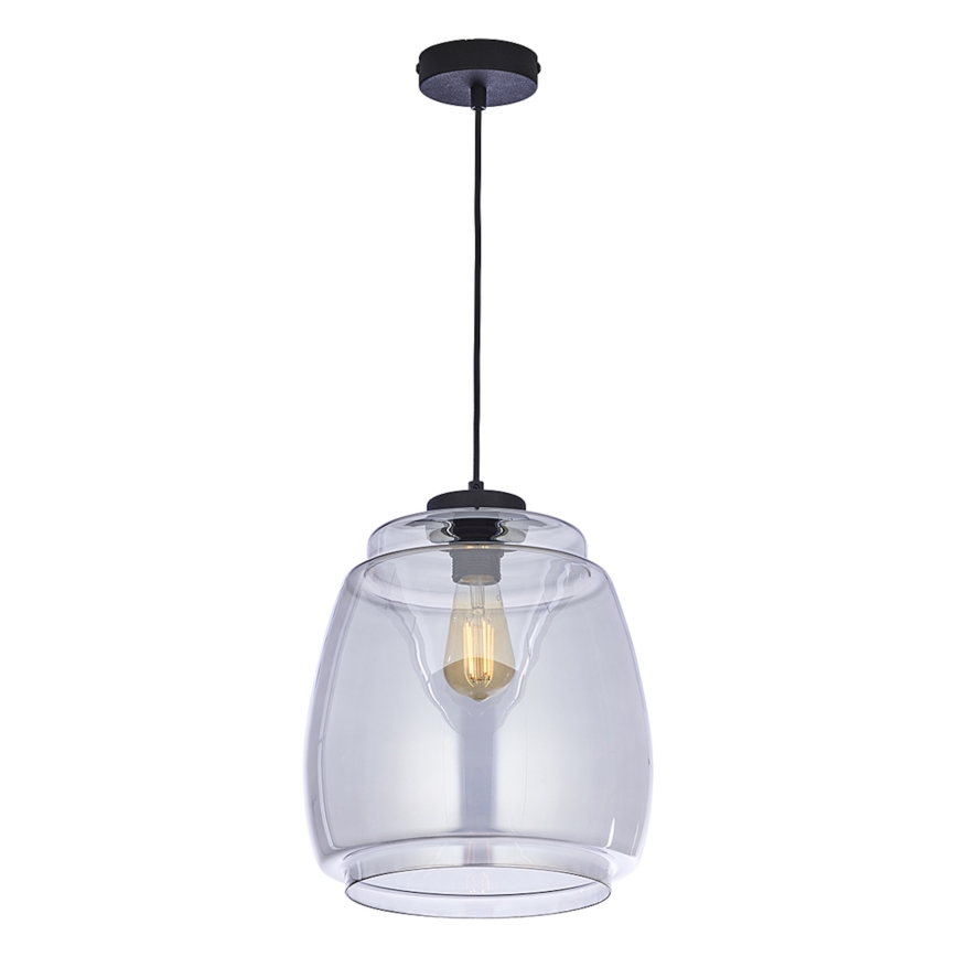 Vetro di ricambio per lampadario PILAR E27, diametro 26 cm, grigio fumé