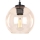 Vetro di ricambio per lampadario POBO E27, diametro 14 cm, color fumé/beige