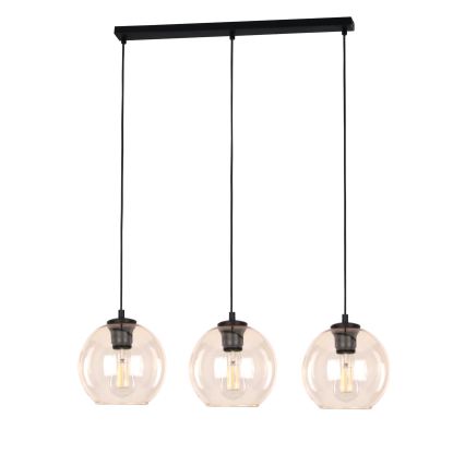 Vetro di ricambio per lampadario POBO E27, diametro 14 cm, color fumé/beige