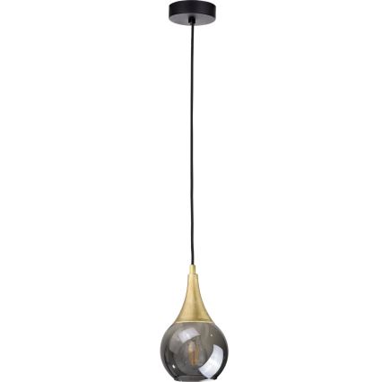 Vetro di ricambio per lampadario LACRIMA SMOKY E27 diametro 15 cm nero fumé
