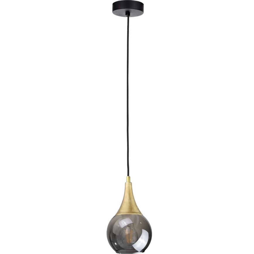 Vetro di ricambio per lampadario LACRIMA SMOKY E27 diametro 15 cm nero fumé