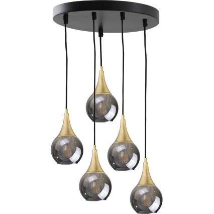 Vetro di ricambio per lampadario LACRIMA SMOKY E27 diametro 15 cm nero fumé