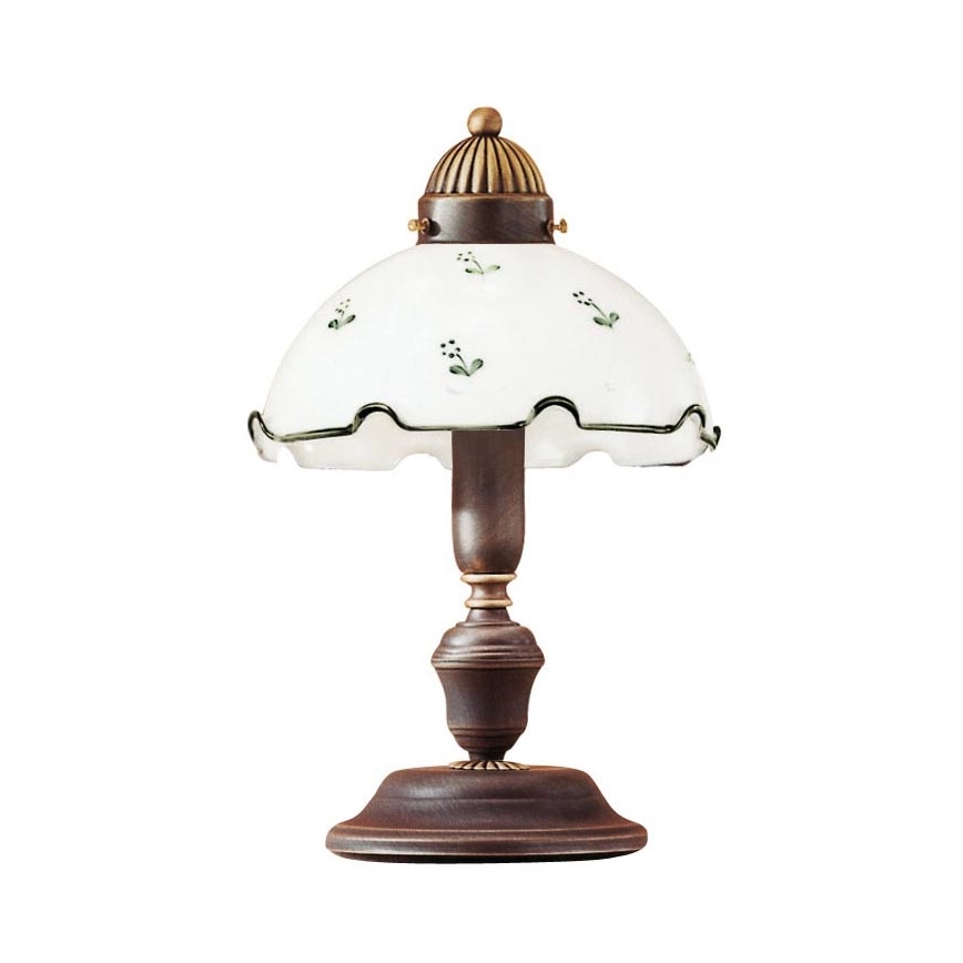 Vetro di ricambio universale NONNA per portalampada E27, diam. 20 cm, bianco/verde