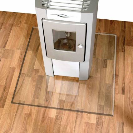 Vetro sotto il camino 1000x1000x8 mm quadrato