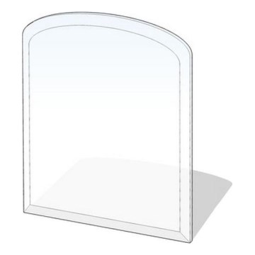 Vetro sotto il camino 1100x1000x8 mm semi-arco