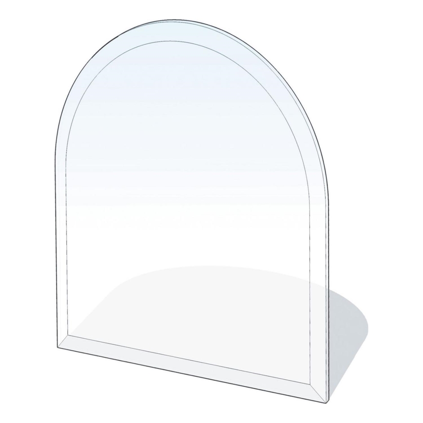Vetro sotto il camino 1300x1200x8 mm semi-arco
