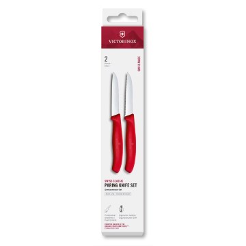 Victorinox - 2er-Set Gemüsemesser SWISS CLASSIC, 8 cm, rot