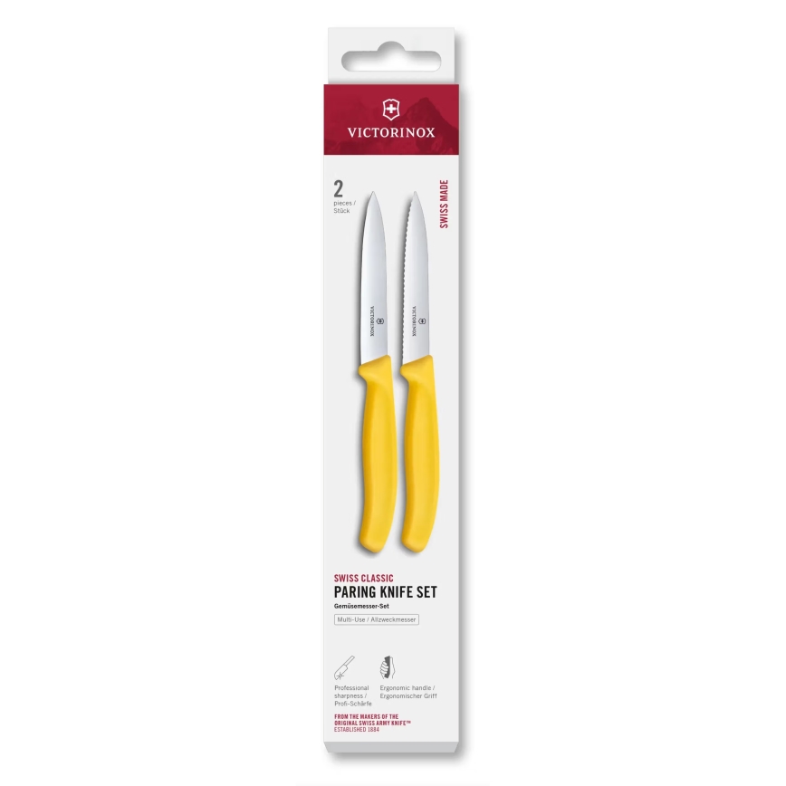 Victorinox - 2er-Set Gemüseschälmesser SWISS CLASSIC, 10 cm, gelb