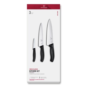 Victorinox - 3-teiliges SWISS CLASSIC Küchenmesserset, schwarz