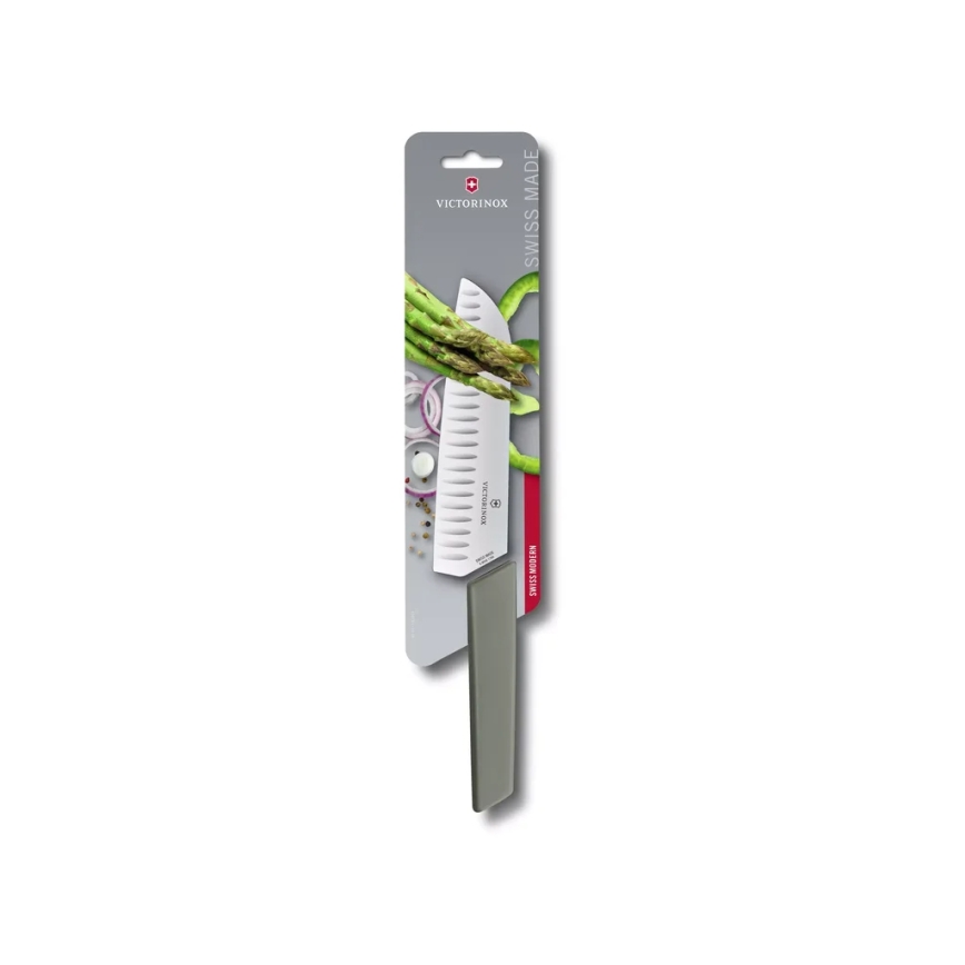 Victorinox - Couteau santoku de cuisine SWISS MODERN 17 cm vert