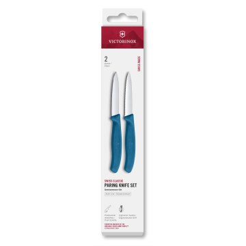 Victorinox - Ensemble de couteaux à légumes SWISS CLASSIC 8 cm (lot de 2), bleu