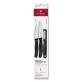 Victorinox - Ensemble SWISS CLASSIC de 3 couteaux de cuisine avec épluche-légumes, noir