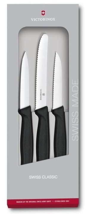Victorinox - Küchenmesser-Set für Gemüse 3 Stk. schwarz