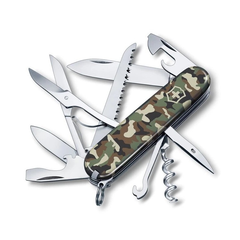 Victorinox - Multifunktionales Taschenmesser HUNTSMAN 9,1 cm/15 Funktionen Camouflage
