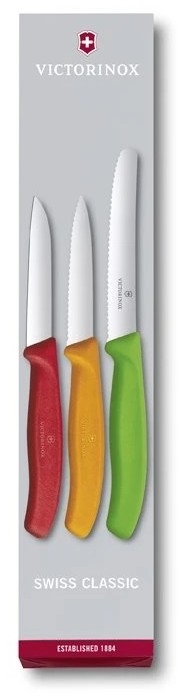 Victorinox - Set aus 3 Gemüsemessern, farblich gemischt