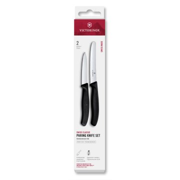 Victorinox - Set de 2 couteaux à légumes SWISS CLASSIC, noir