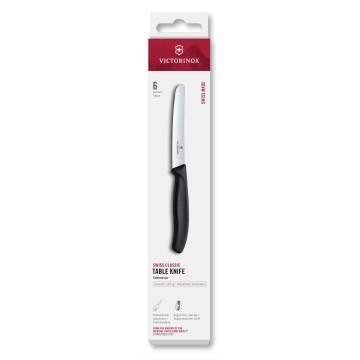 Victorinox - Set di coltelli per verdure SWISS CLASSIC 11 cm 6 pezzi nero