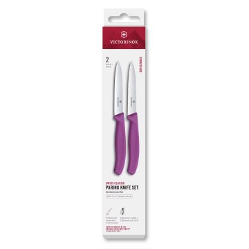 Victorinox - Set di coltelli per verdure SWISS CLASSIC, lama 10 cm, 2 pezzi, viola