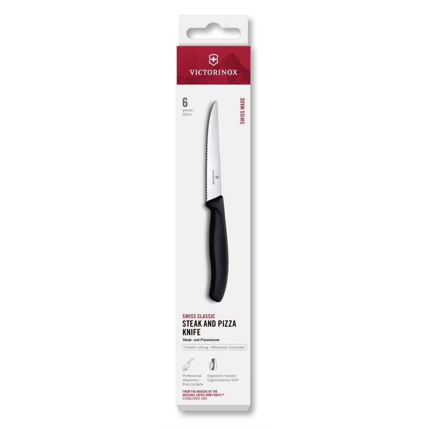 Victorinox - Steakmesser-Set SWISS CLASSIC 11 cm, 6-teilig, schwarz